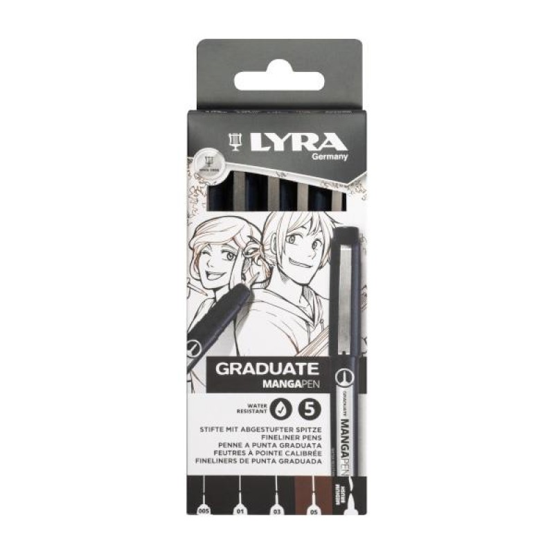 Lyra Graduate Inking Manga Set 5 Markers