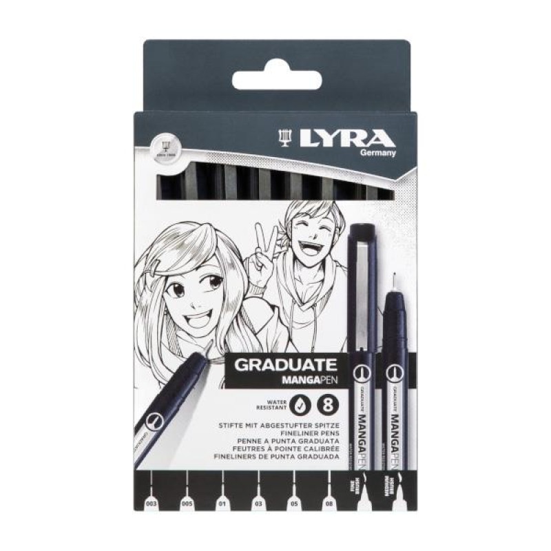 Lyra Graduate Inking Manga Set 8 Markers