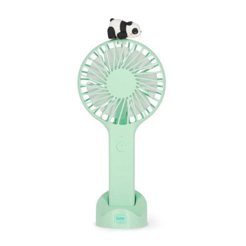 Legami Rechargeable Portable Fan with base - Panda