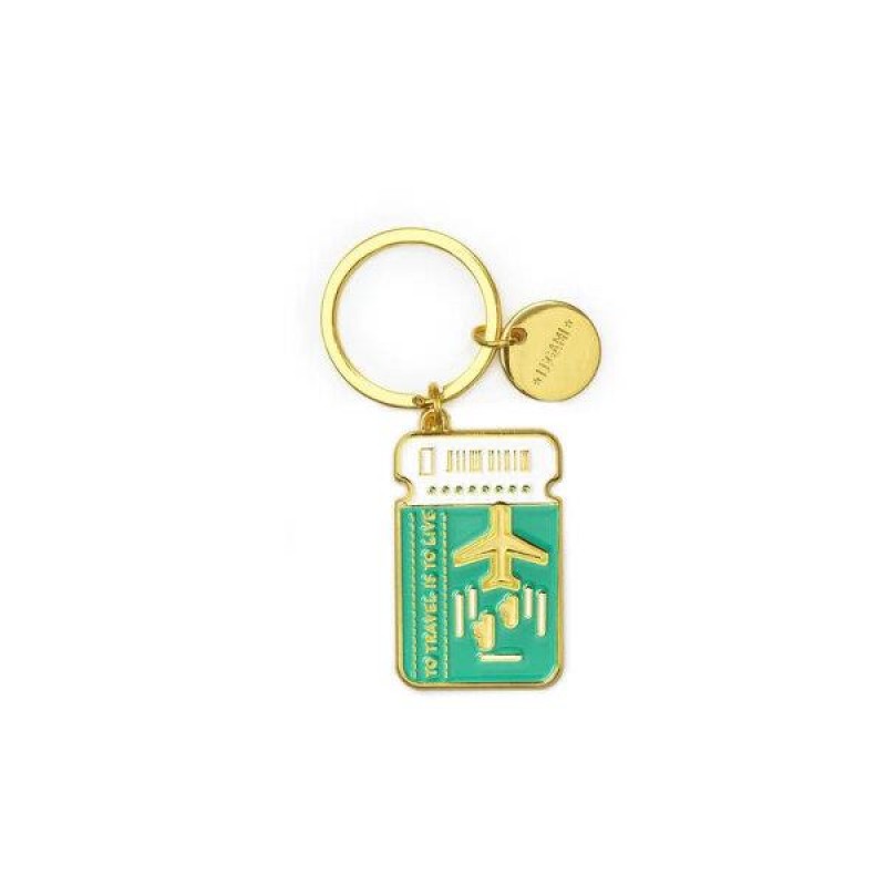 Legami Enamel Key Chain Travel Ticket