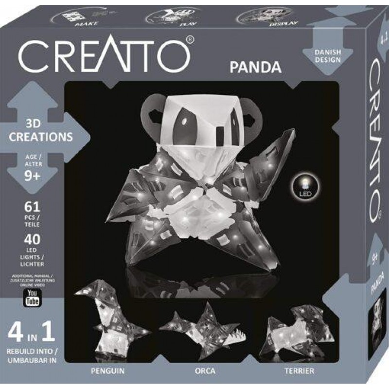 Creatto Σετ Κατασκευής Panda με 40 φωτάκια LED