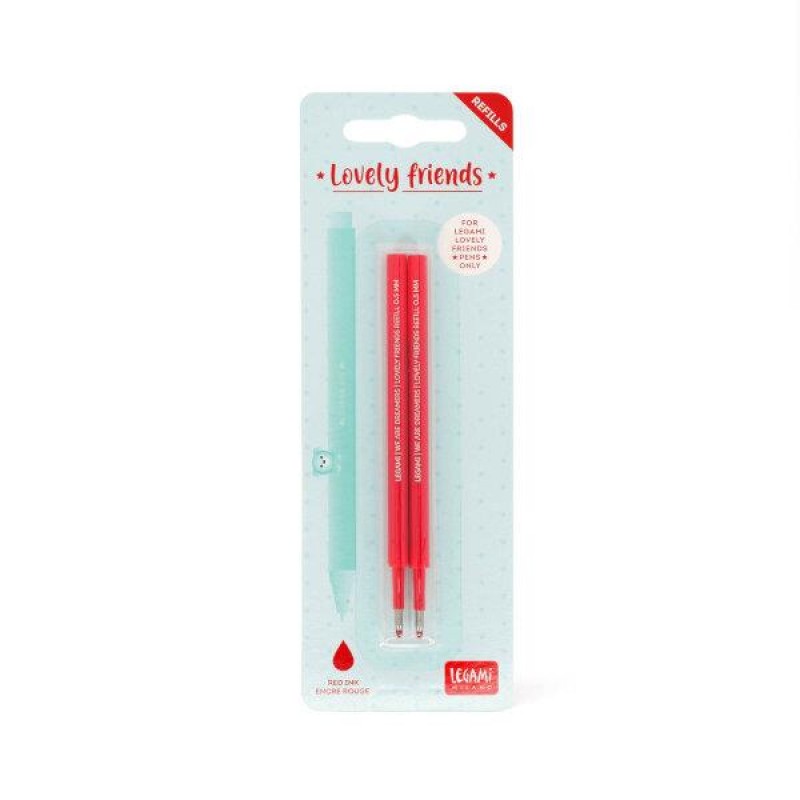 Legami Σετ 2 Ανταλλακτικά για στυλό Gel Pen Lovely Friends Red