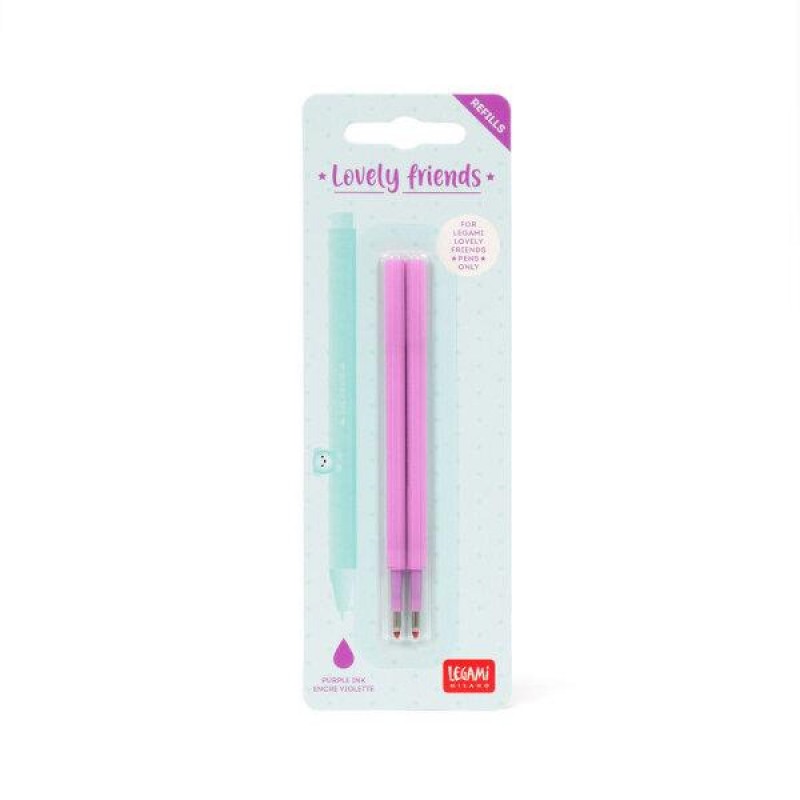 Legami Σετ 2 Ανταλλακτικά για στυλό Gel Pen Lovely Friends Purple