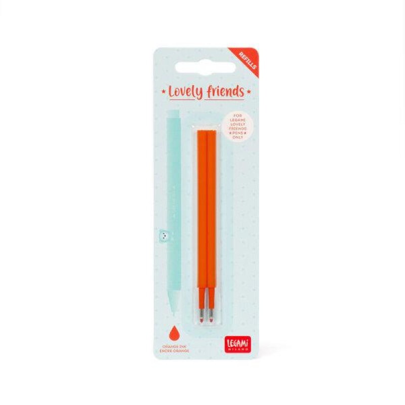 Legami Σετ 2 Ανταλλακτικά για στυλό Gel Pen Lovely Friends Orange