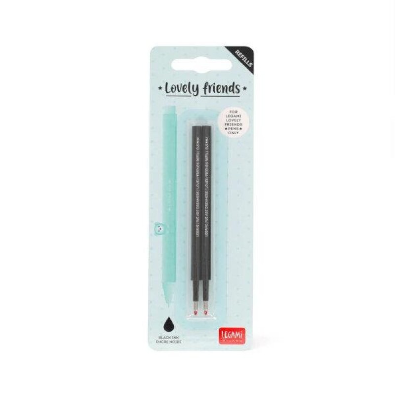 Legami Σετ 2 Ανταλλακτικά για στυλό Gel Pen Lovely Friends Black