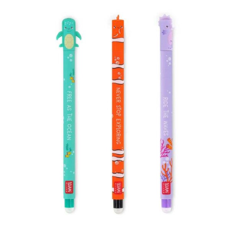 Legami Σετ 3 Erasable Gel Pens Under the Sea