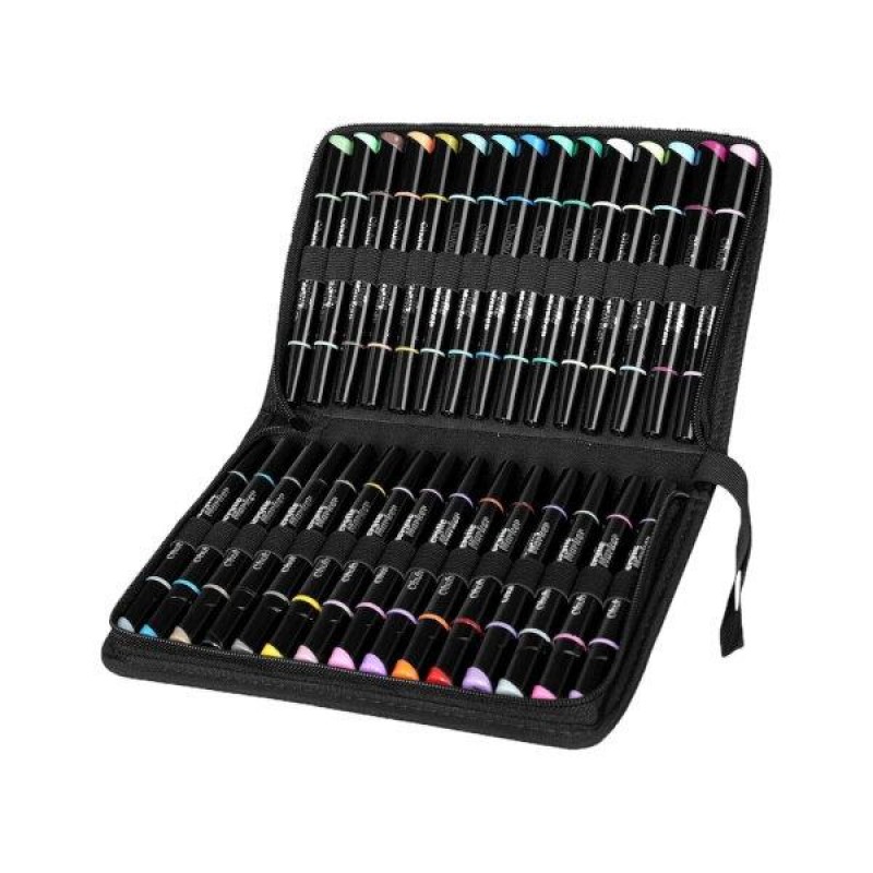 Ohuhu Acrylic Markers Σετ 30 Ανεξίτηλων Ακρυλικών Μαρκαδόρων Διπλής Μύτης