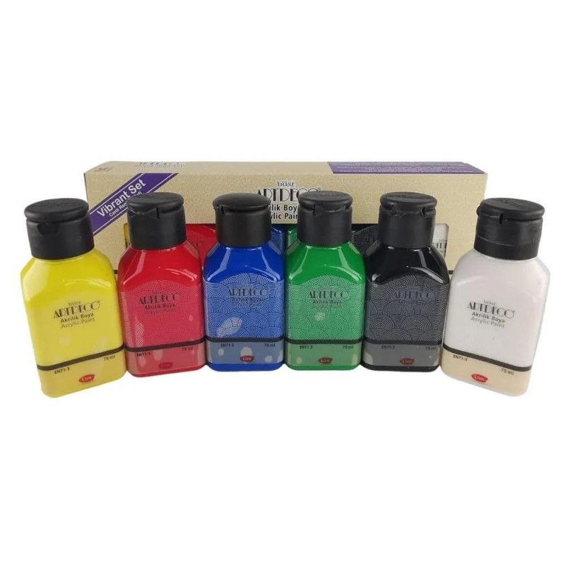 Artdeco Σετ 6 Ακρυλικά Χρώματα 75ml - Basic Colours