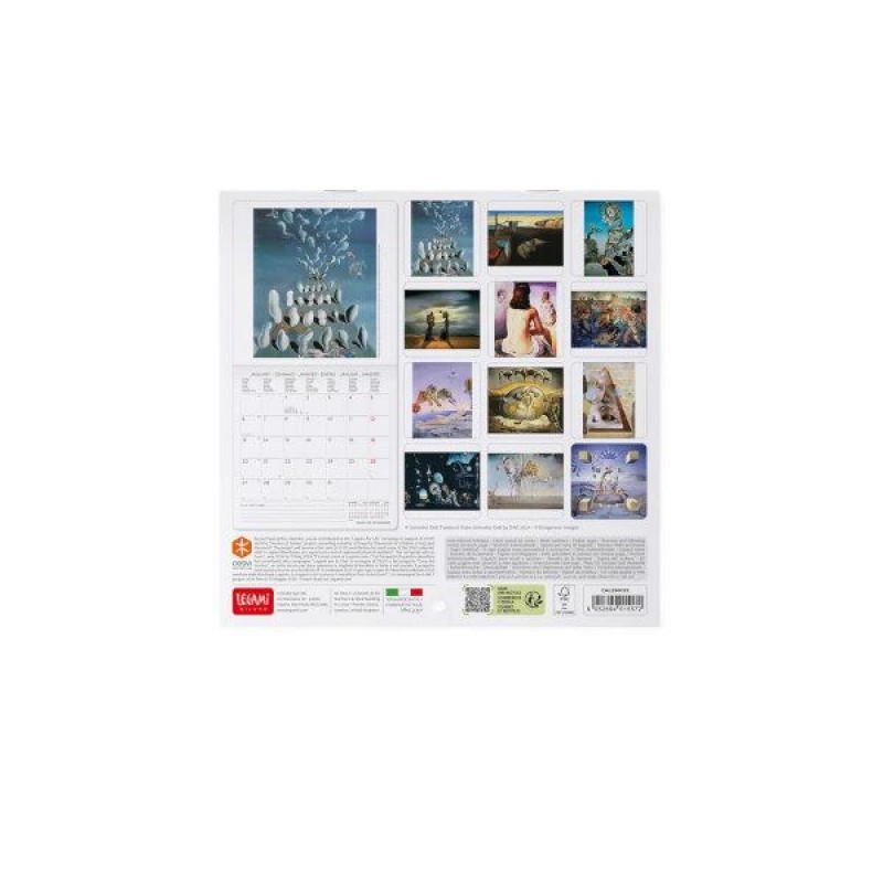 Legami 2025 Wall Calendar 18x18cm Salvador Dali