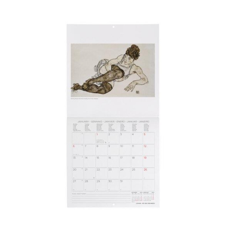 Legami 2025 Wall Calendar 18x18cm Egon Schiele