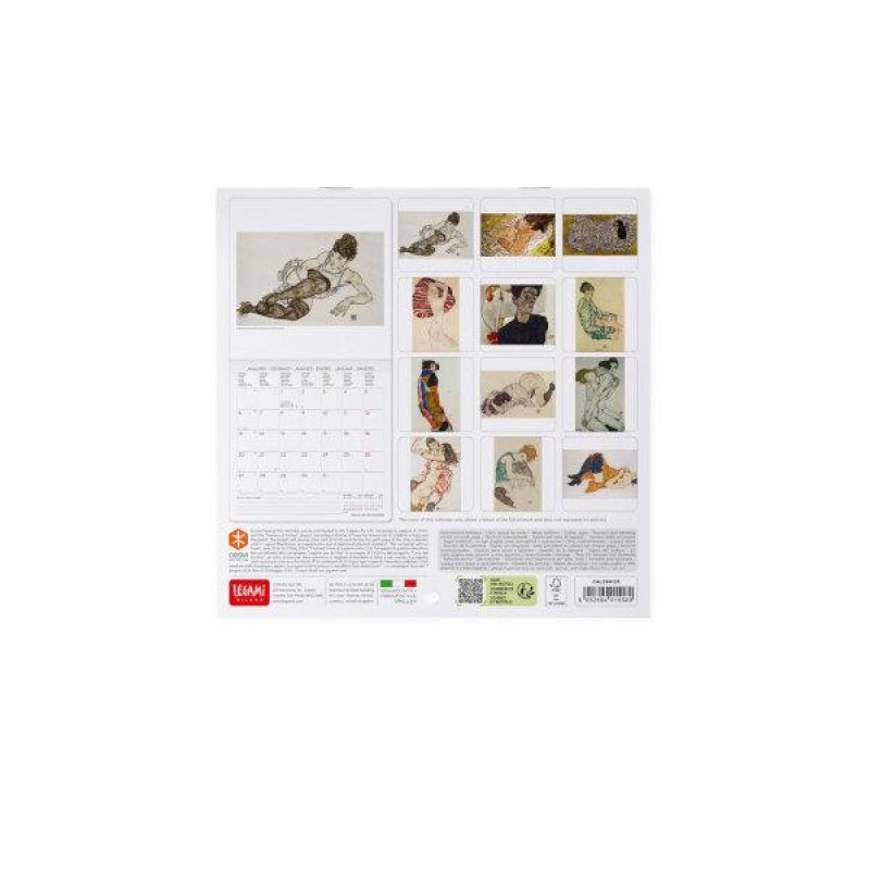 Legami 2025 Wall Calendar 18x18cm Egon Schiele