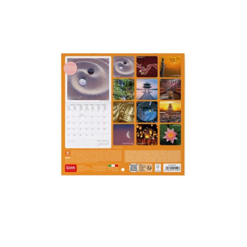 Legami 2025 Wall Calendar 18x18cm Peace of Mind