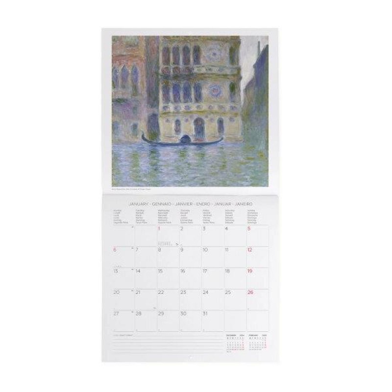 Legami 2025 Wall Calendar 30x29cm Claude Monet