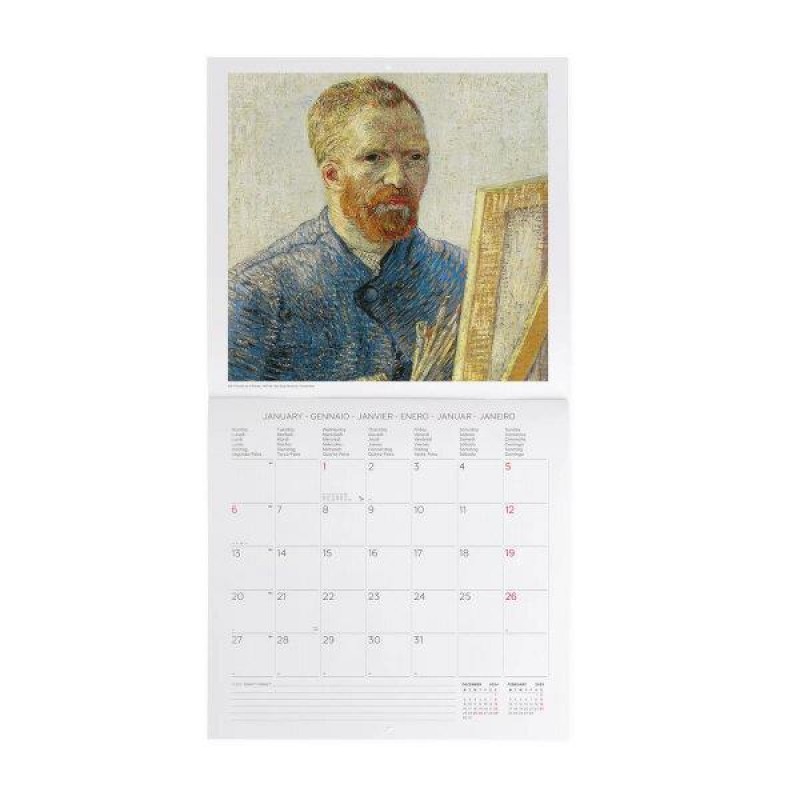 Legami 2025 Wall Calendar 30x29cm Vincent Van Gogh