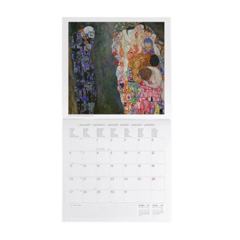 Legami 2025 Wall Calendar 30x29cm Gustav Klimt