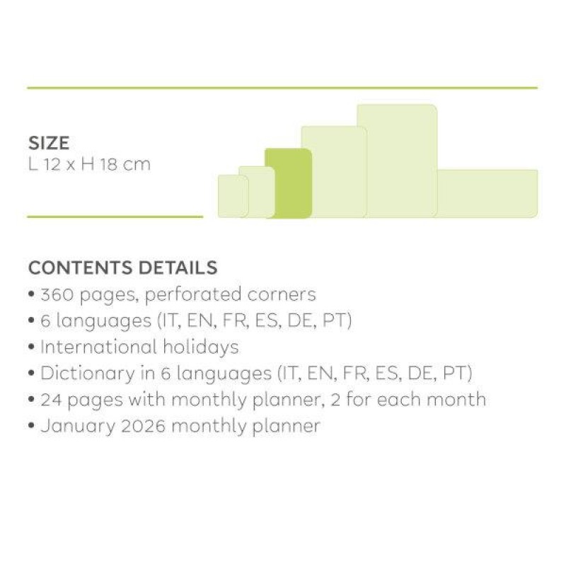 Legami 2025 12 Month Daily Diary Medium Moonglow