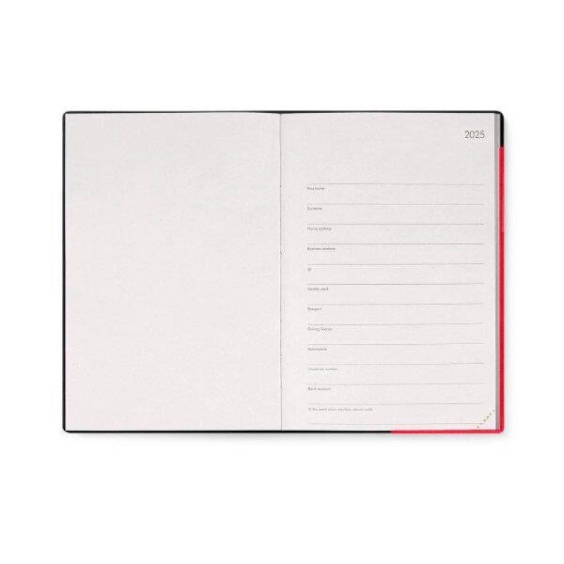 Legami 2025 12 Month Weekly Diary Medium Radiant Red