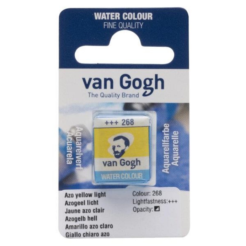 Van Gogh Watercolour Half Pan 268 Azo Yellow Light