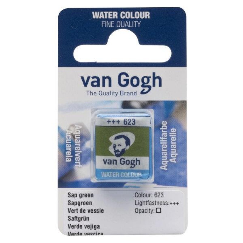 Van Gogh Watercolour Half Pan 623 Sap Green