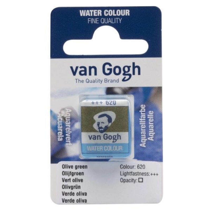 Van Gogh Watercolour Half Pan 620 Olive Green