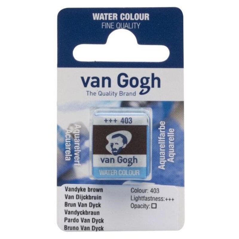 Van Gogh Watercolour Half Pan 403 Vandyke Brown