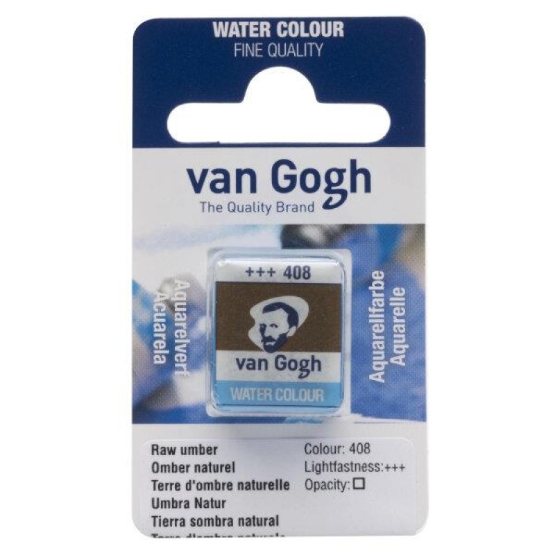 Van Gogh Watercolour Half Pan 408 Raw Umber