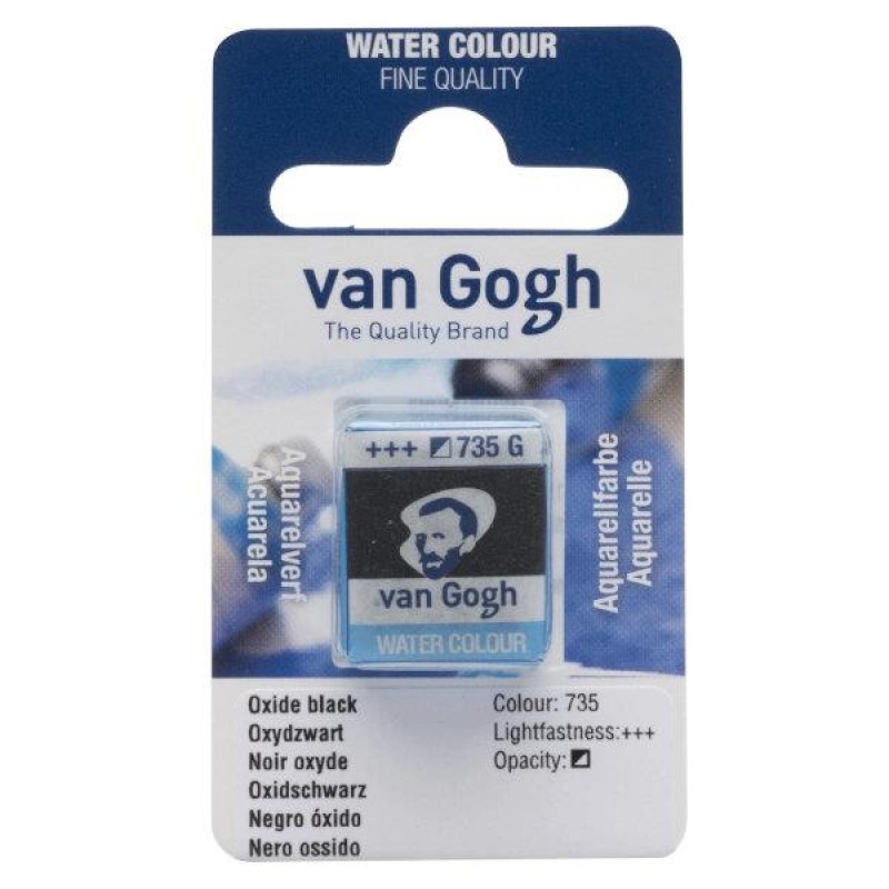 Van Gogh Watercolour Half Pan 735 Oxide Black