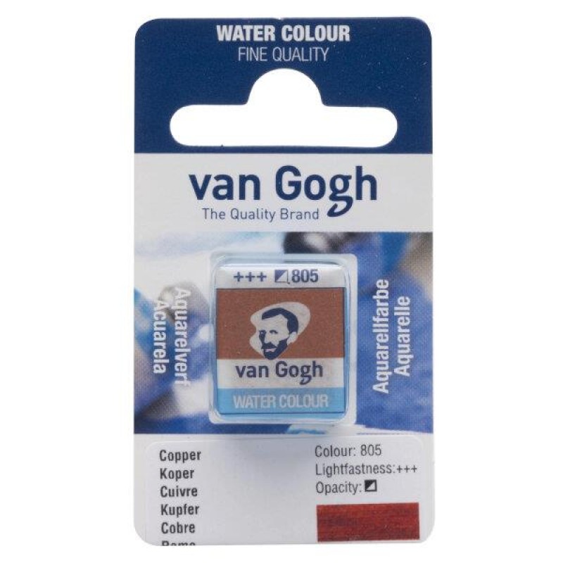 Van Gogh Watercolour Half Pan 805 Copper