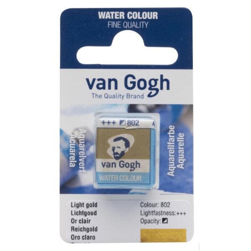 Van Gogh Watercolour Half Pan 802 Light Gold