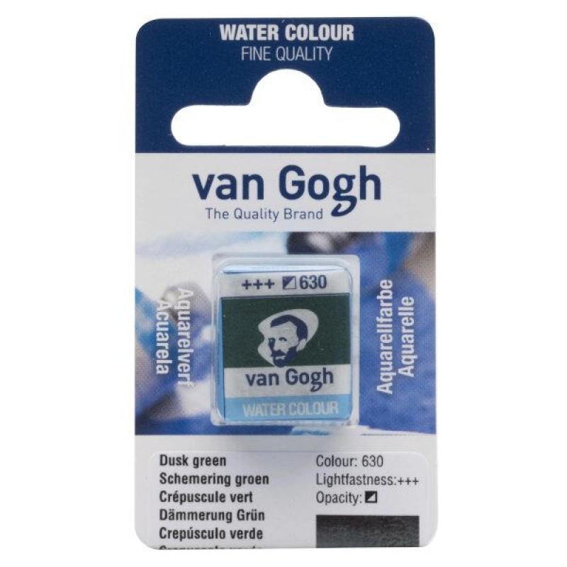 Van Gogh Watercolour Half Pan 630 Dusk Green