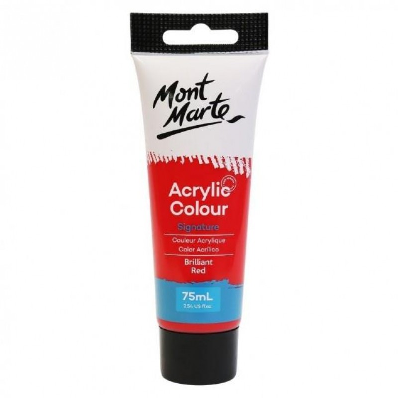 Mont Marte 75ml Studio Acrylic 10 Brilliant Red