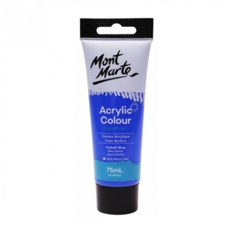 Mont Marte 75ml Studio Acrylic 19 Cobalt Blue