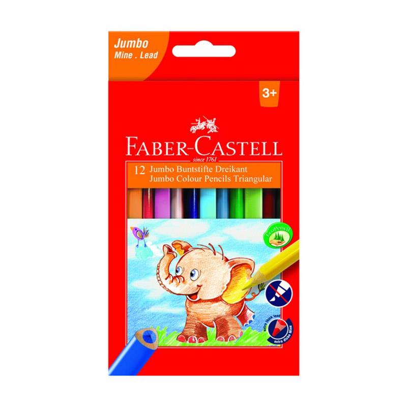 Faber Castell Σετ 12 Ξυλομπογιές Jumbo