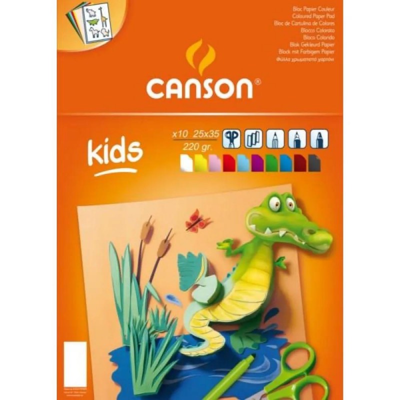 Canson Μπλοκ Colorline 150 gr 24X32 cm 12 Φύλλων