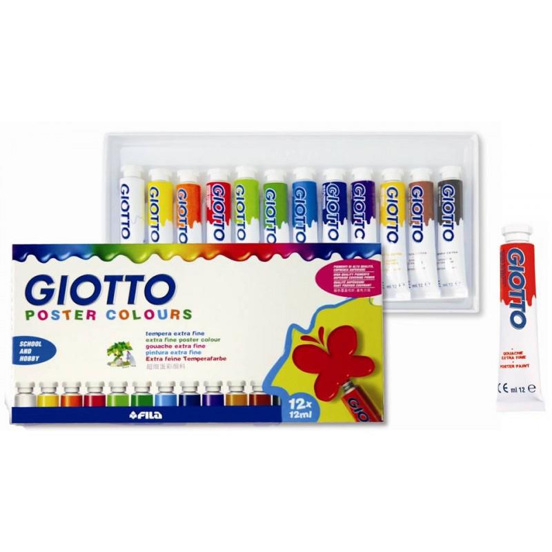 Giotto Τέμπερες 12 Χρώματα 12ml