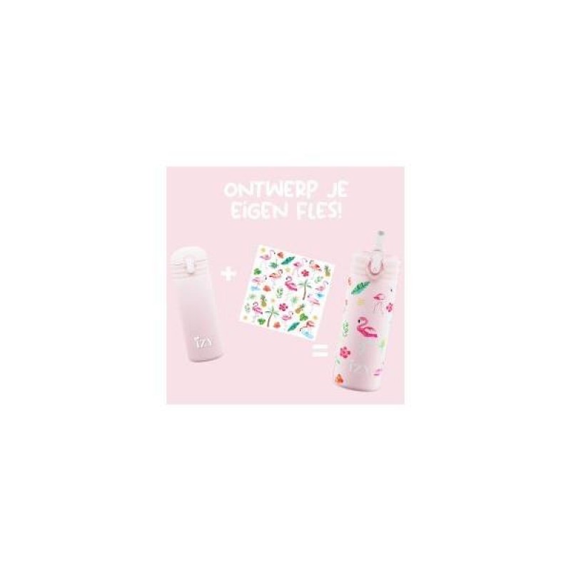 Izy Kids Μπουκάλι Θερμός 350ml Pink Flamingo