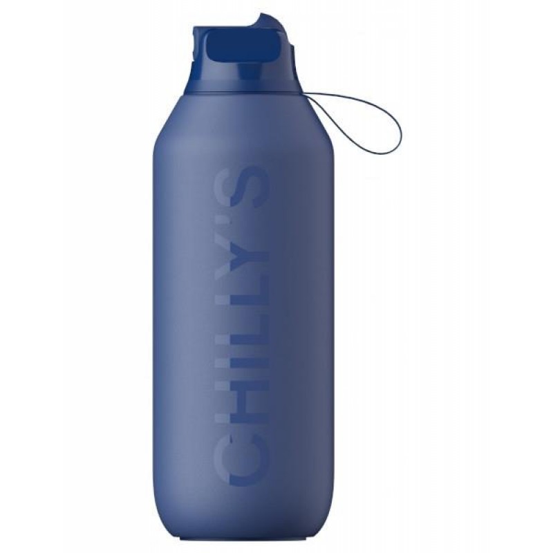 Chillys Bottle 500ml s2 Flip Whale Blue