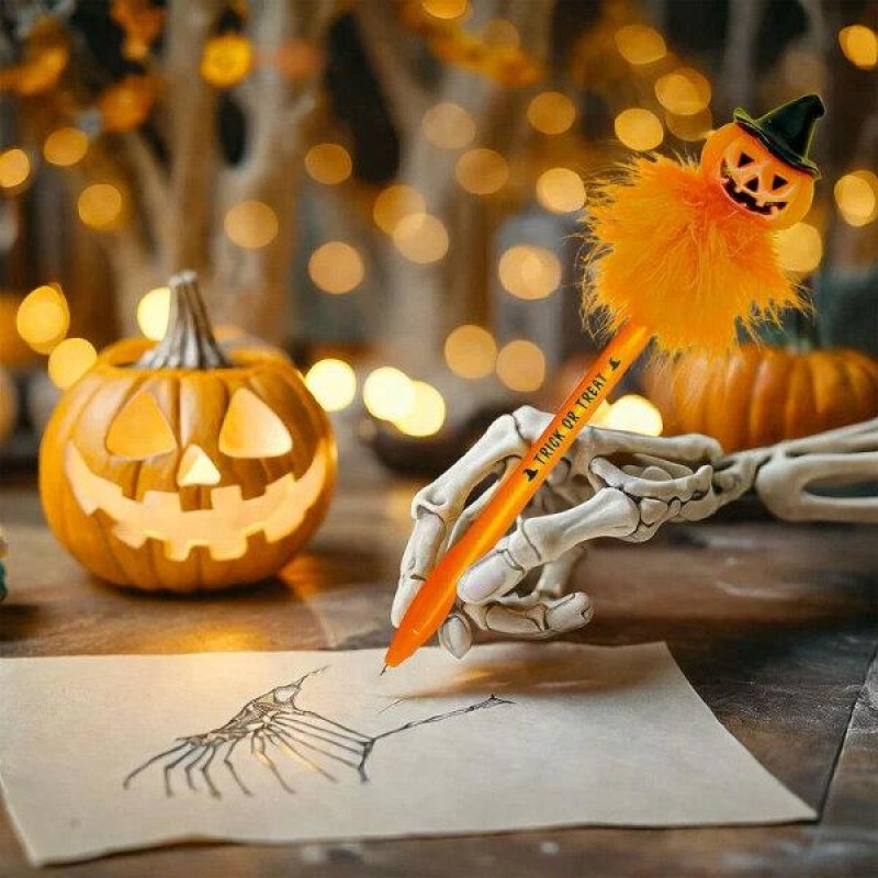 Ballpoint Pen With Light Writing is Magic Pumpkin