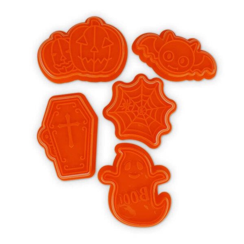 Set 5 Cookie Cutters with Stamps Halloween