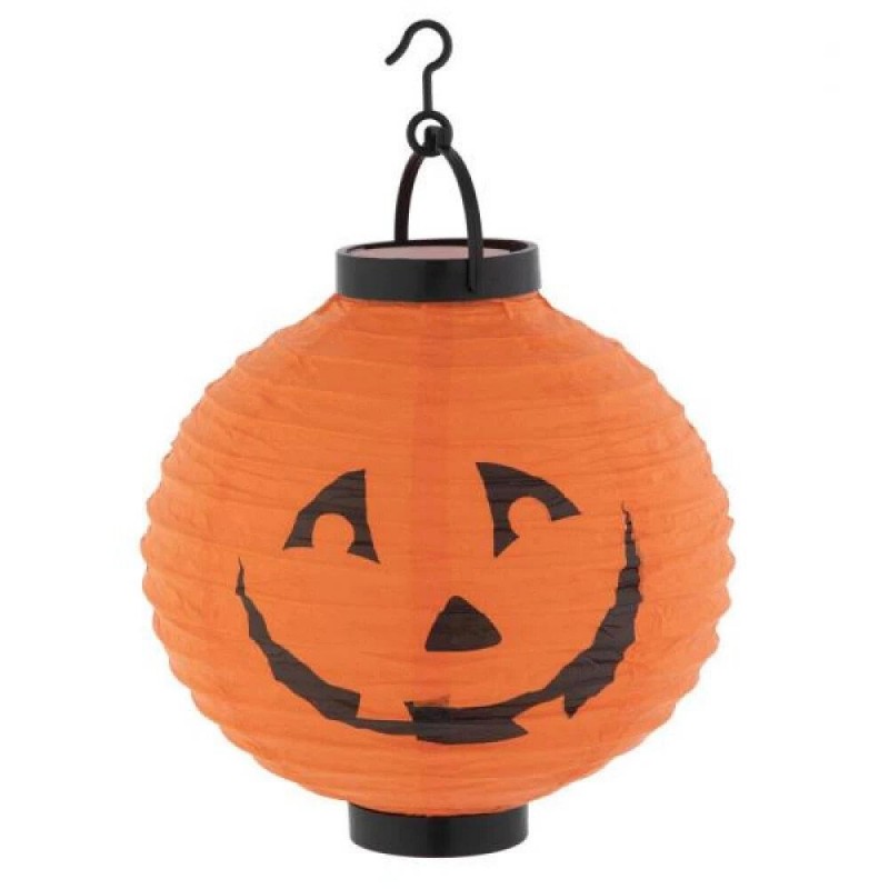 Κρεμαστό Φαναράκι Ριζόχαρτο Halloween Φ20cm με Led