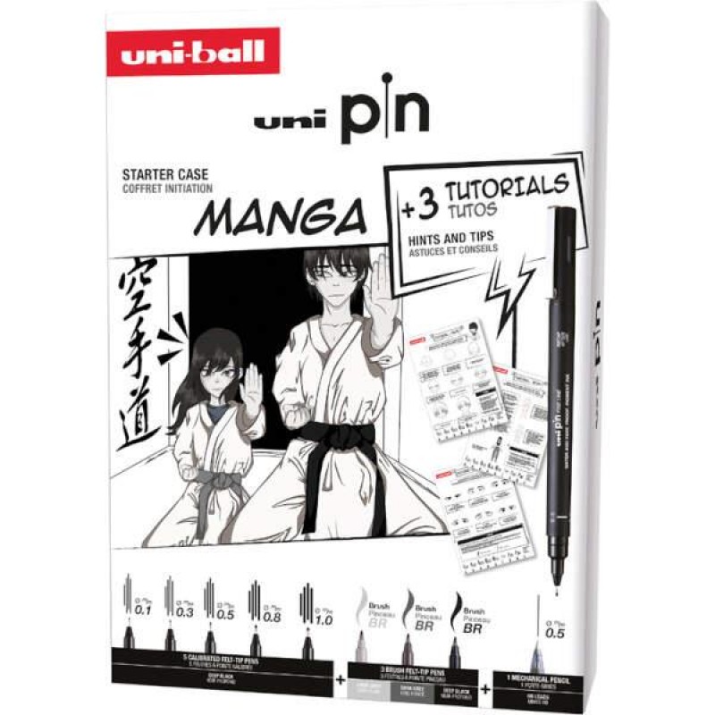 UNI Σετ Μαρκαδόροι Λεπτής Γραφής Manga Collection