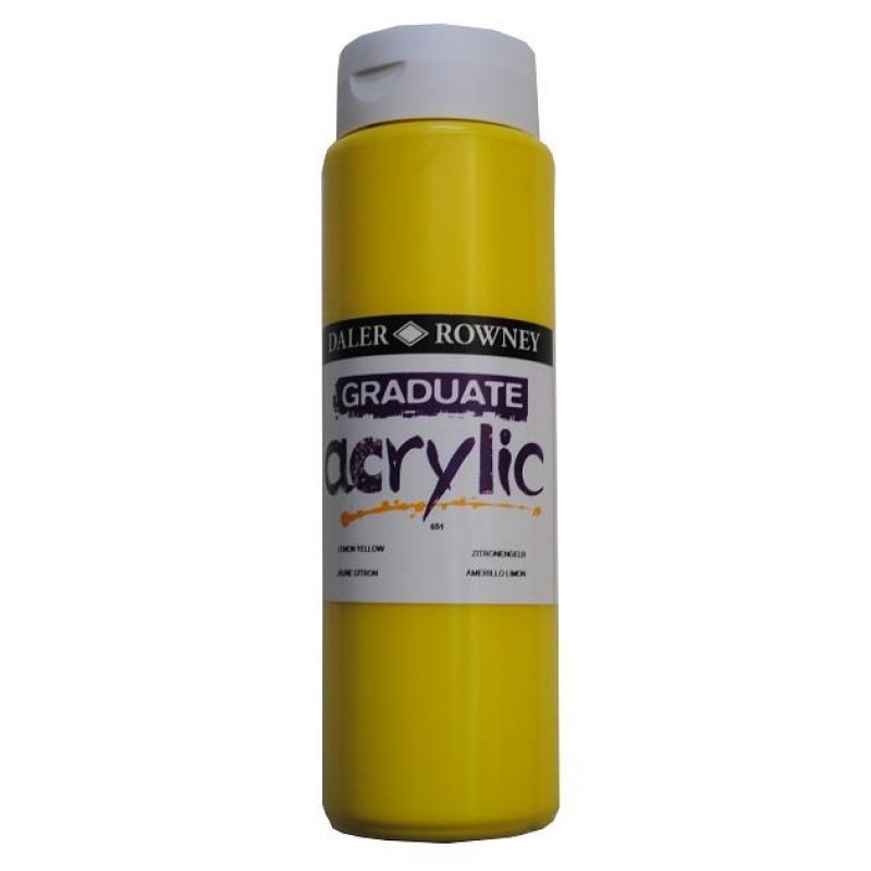 Daler Graduate Acrylic 500ml 651 Lemon Yellow