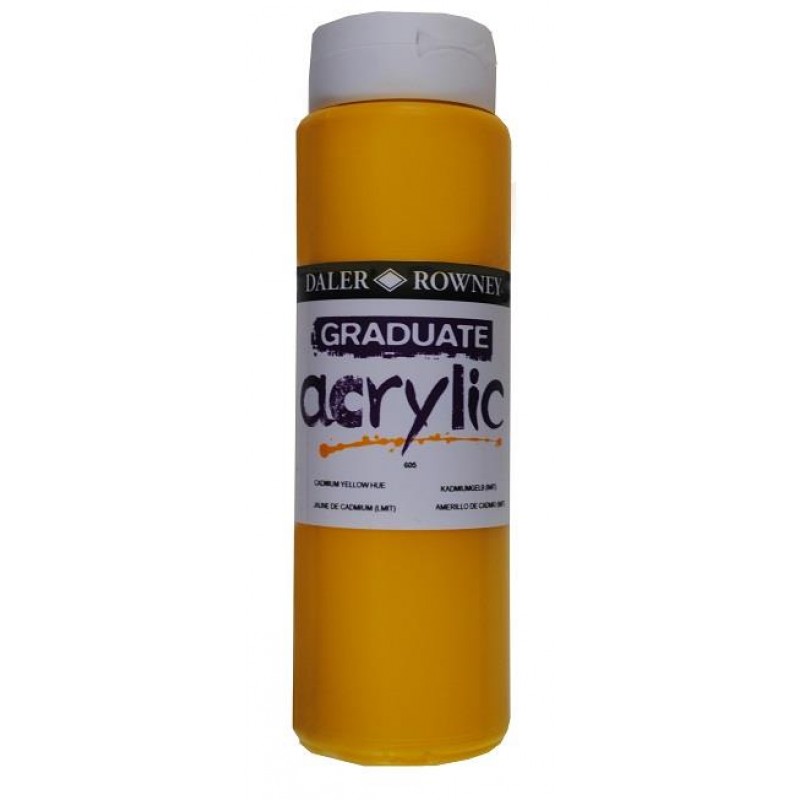 Daler Graduate Acrylic 500ml 605 Cadmium Yellow Hue