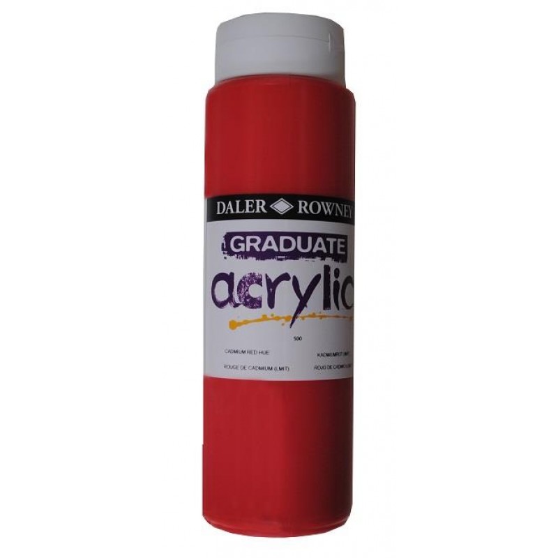 Daler Graduate Acrylic 500ml 500 Cadmium Red Hue