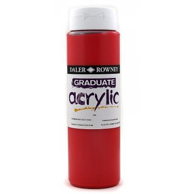 Daler Graduate Acrylic 500ml 504 Cadmium Red Deep Hue