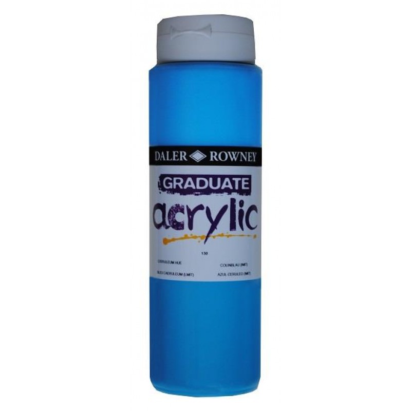 Daler Graduate Acrylic 500ml 130 Cerulean Hue