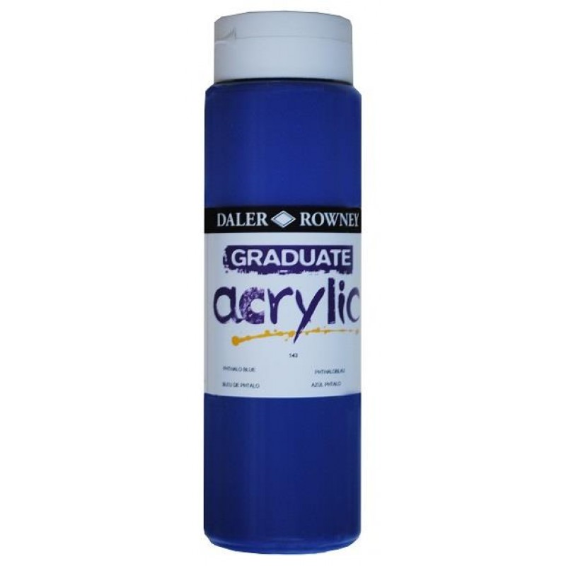 Daler Graduate Acrylic 500ml 143 Phthalo Blue