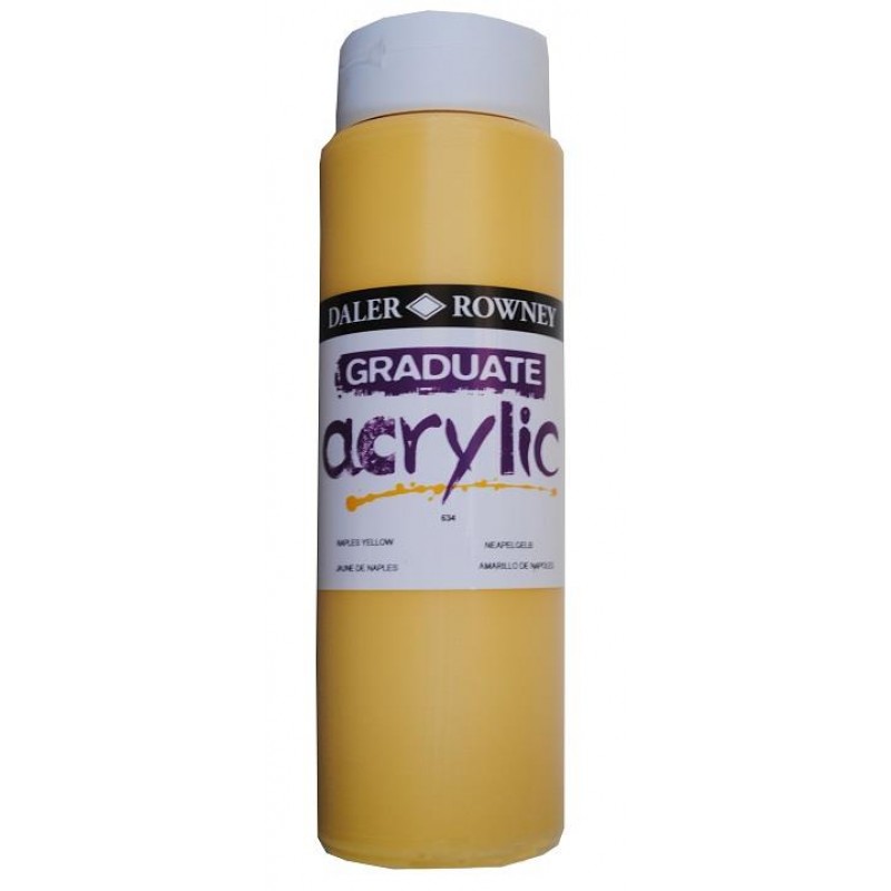 Daler Graduate Acrylic 500ml 634 Naples Yellow