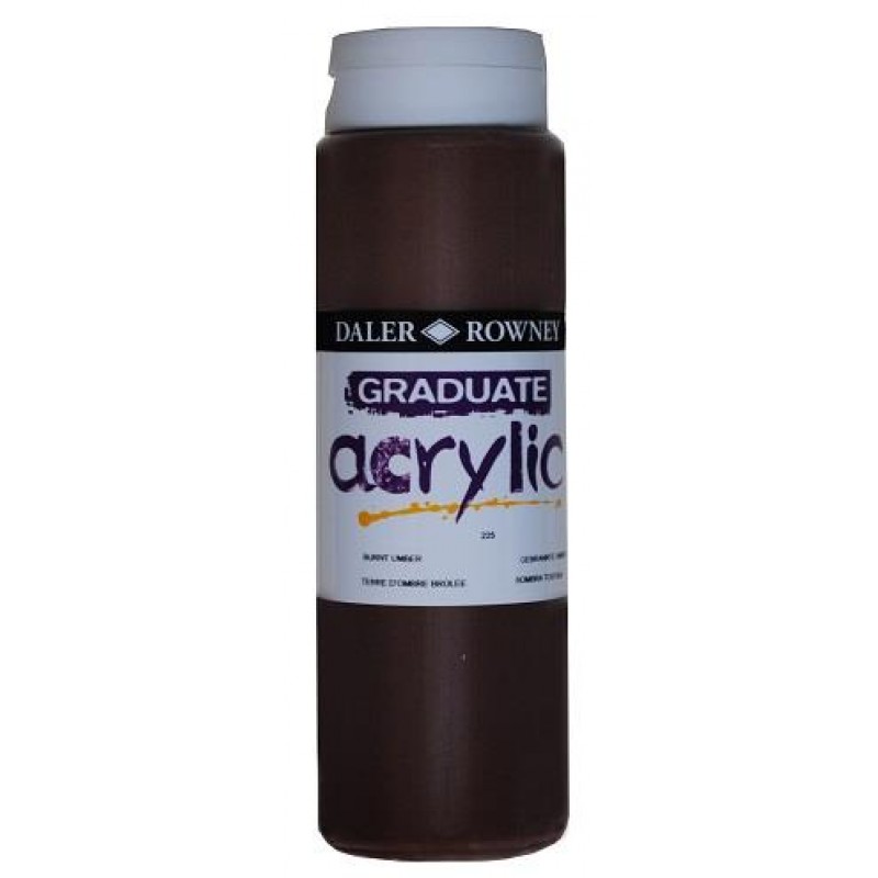 Daler Graduate Acrylic 500ml 225 Burnt Umber