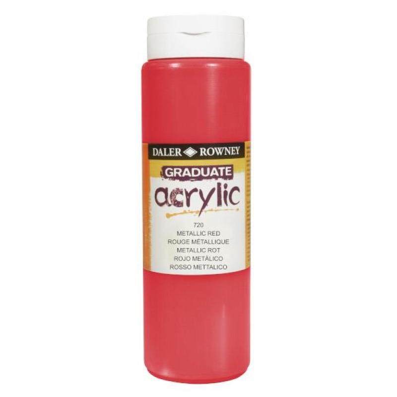 Daler Graduate Acrylic 500ml 720 Metallic Red